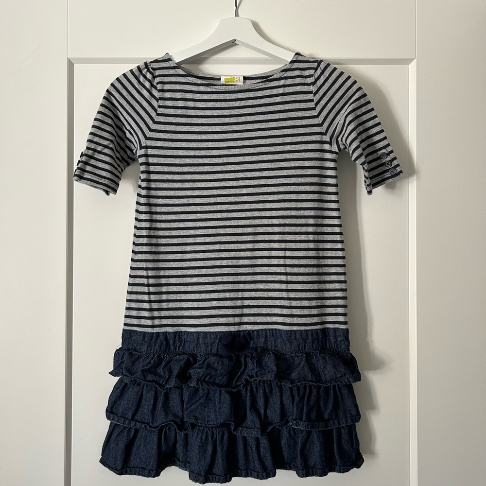 Crazy 8 Navy and Gray Striped Dress